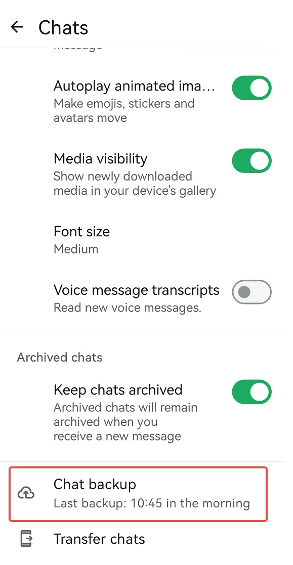 whatsapp-事前にバックアップ