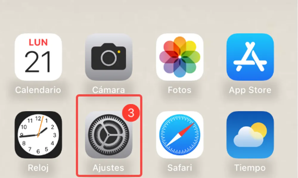 ajustes iphone