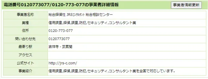 日本電話検索サイトできること2