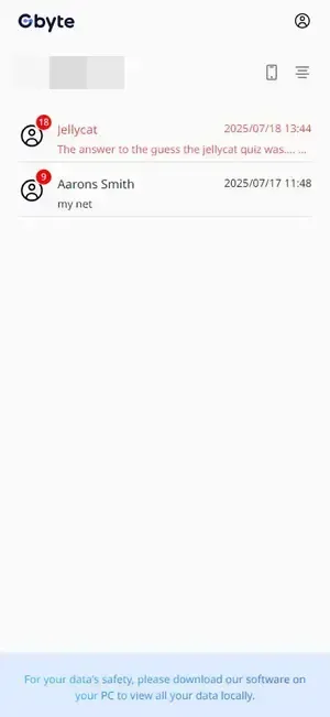 webバージョンのGbytedでWeChatデータ復元利用ガイド3