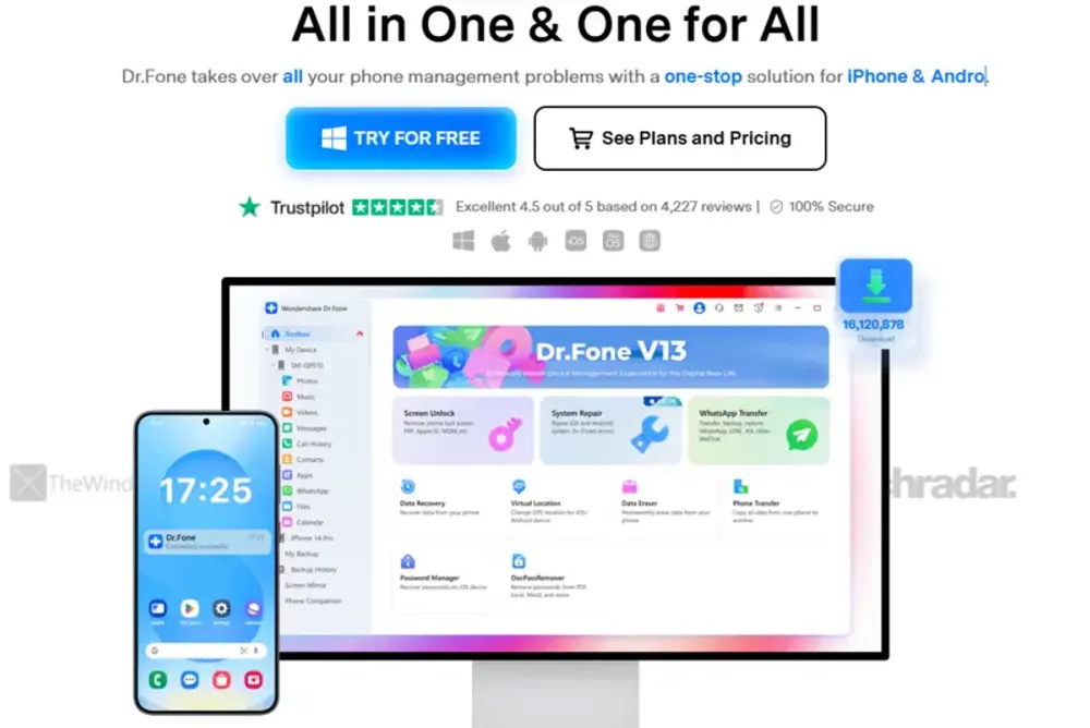 Dr. Fone homepage screenshot. Drfone-homepage-screenshot.webp