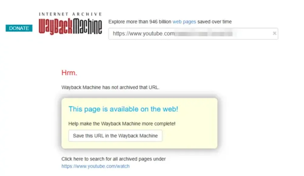 Search YouTube videos URL in Wayback. search-YouTube-video-url-by-Wayback-Machine.webp