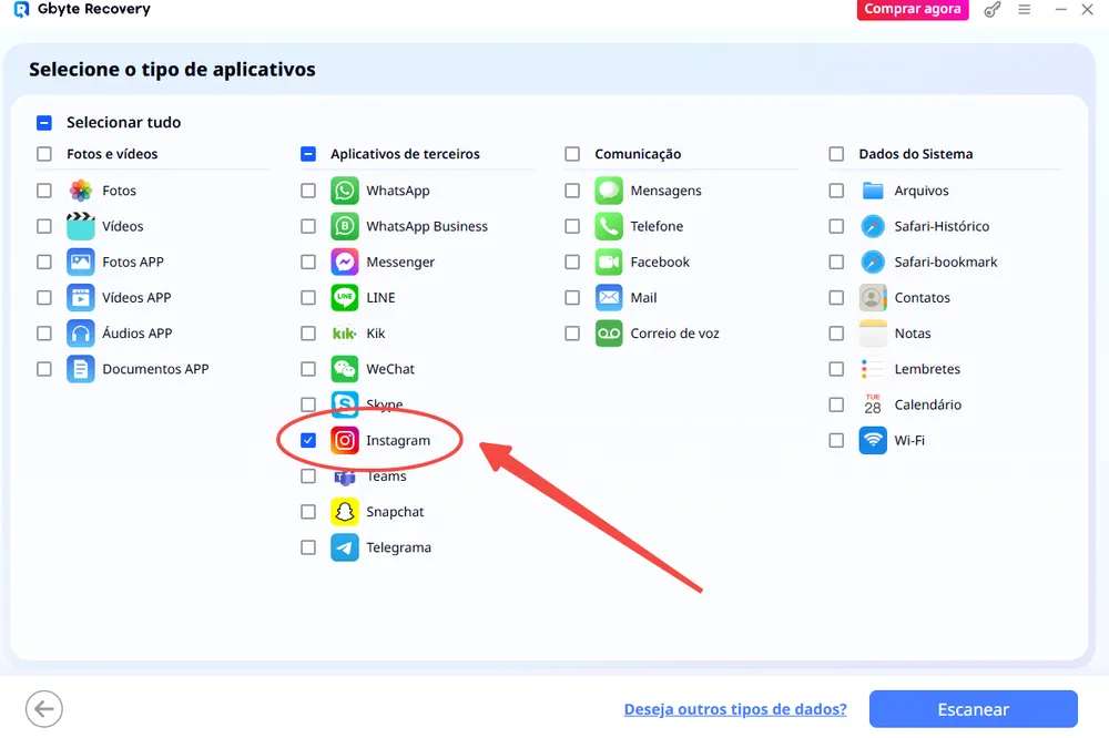 selecione-instagram-para-recuperar.webp