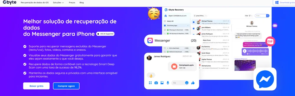 recuperar mensagens apagadas do Messenger usando Gbyte Recovery recuperar-messenger-gbyte.webp