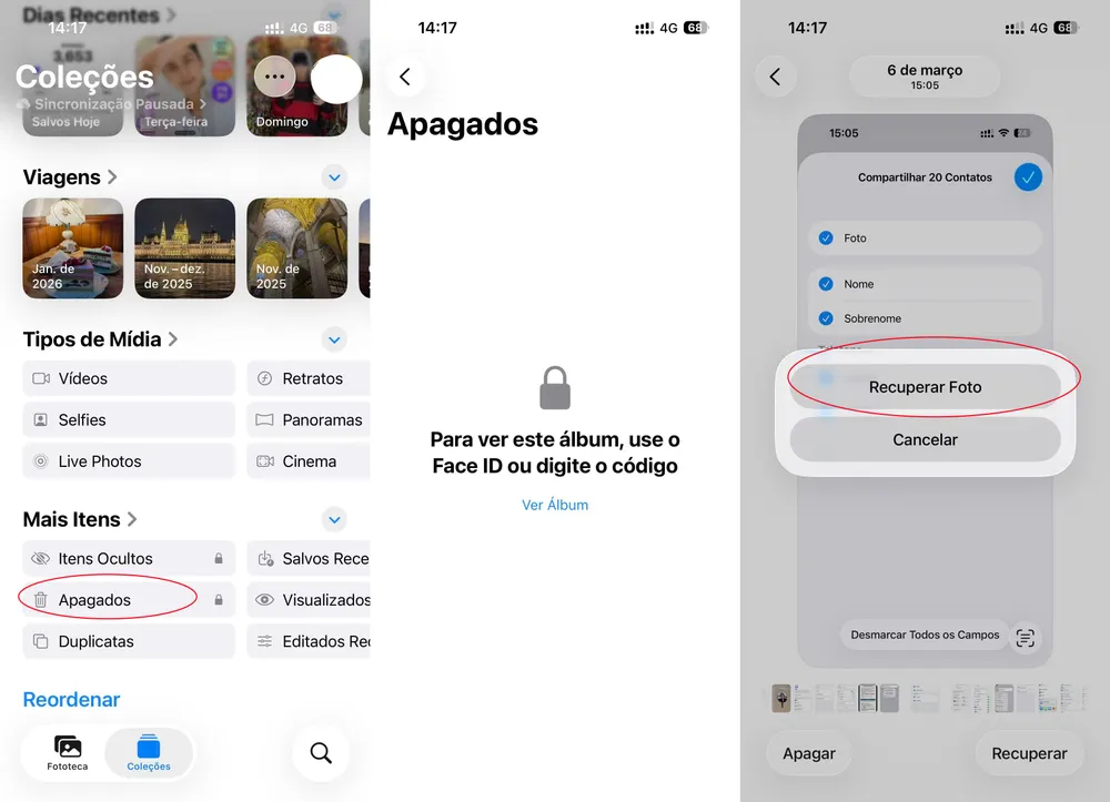 Verifique o álbum "Apagado" album-apagados.webp
