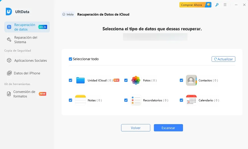 Escaneo de datos de Tenorshare Ultdata escaneo-datos-ultdata.webp