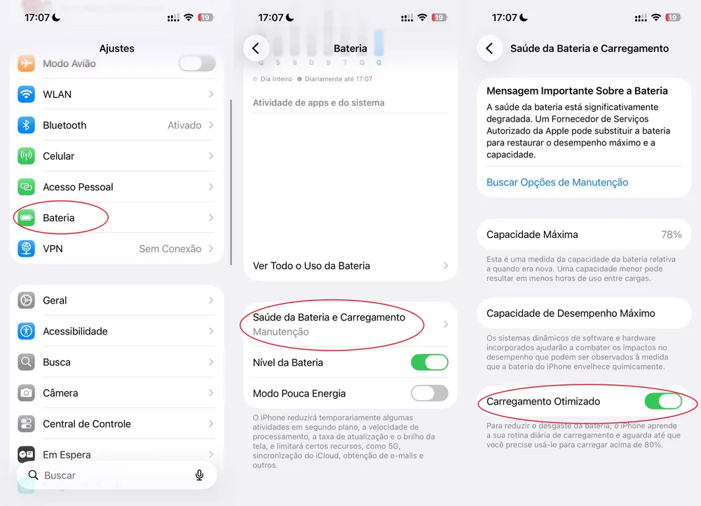 Ative o Carregamento Otimizado bateria-optimizado.webp