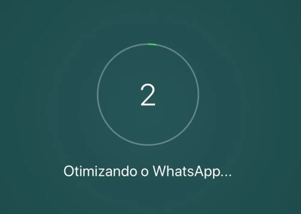 O WhatsApp fica travado na tela de "Otimizando" otimizando-whatsapp.webp
