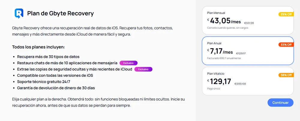 Precios oficiales de Gbyte Recovery precios-oficiales-gbyte-recovery.webp