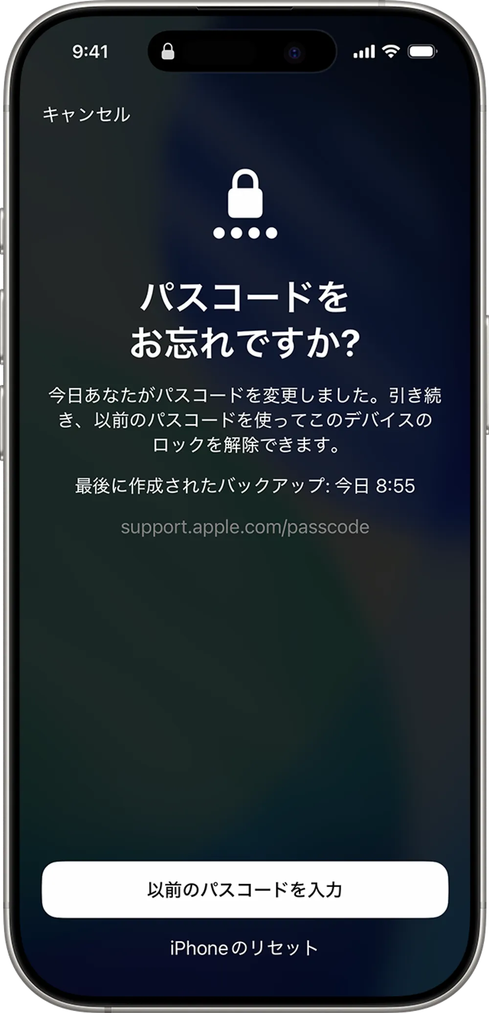 以前のパスワードで解除する using-previous-passcode-to-unlock-jp.webp