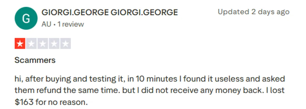 one-star-trustpilot-review-claiming-drfone-refund-issue.webp