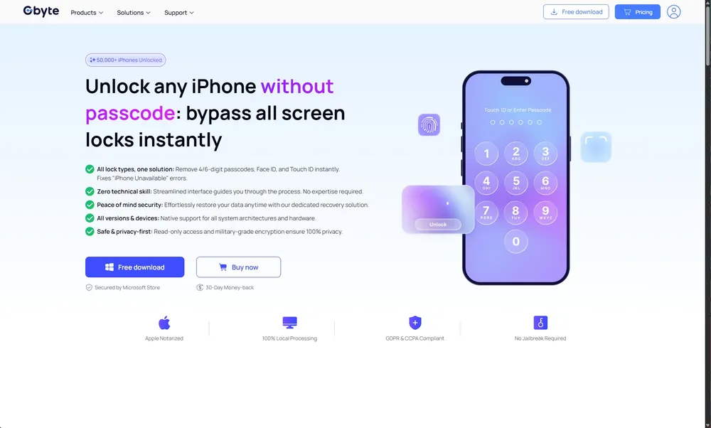 gbyte-unlock-website-interface.webp