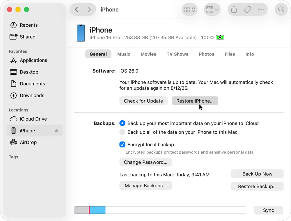 restore iphone through finder recovery-mode-with-finder.webp