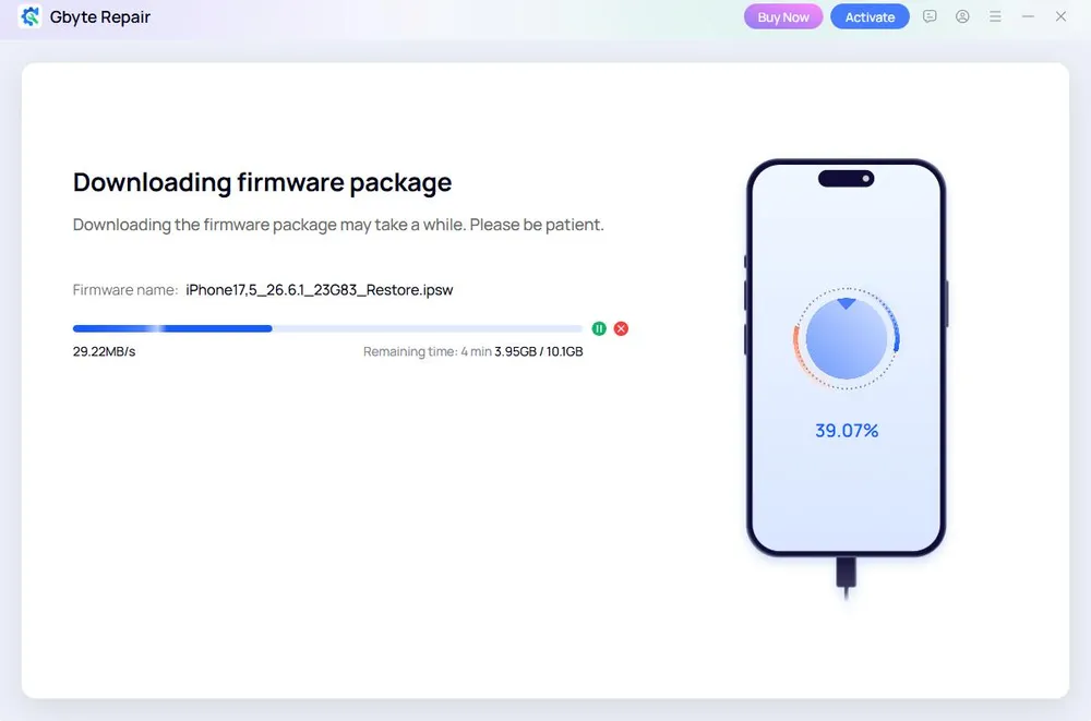 gbyte-repair-downloading-iphone-firmware-package.webp
